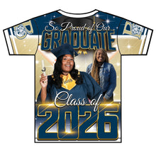 Load image into Gallery viewer, “Jaliyah” Custom Designed 3D Graduation shirt
