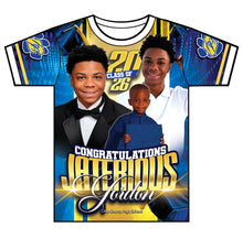 Load image into Gallery viewer, “Jaterious” Custom Designed 3D Graduation shirt

