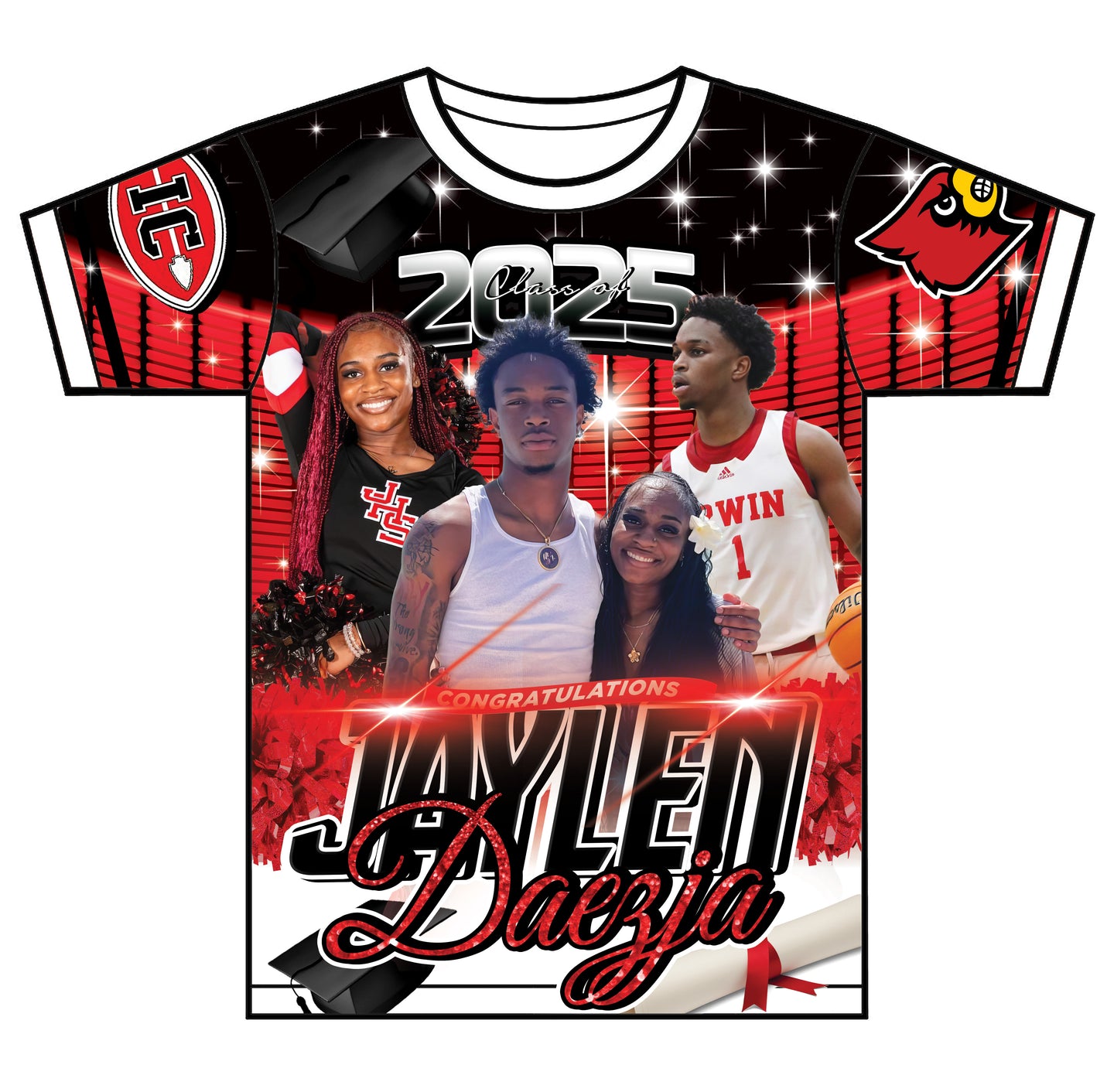 “Jaylen and Daezja” Custom Designed Graduation shirt