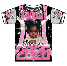 Load image into Gallery viewer, “Ke'Asia Smith” Custom Designed 3D Graduation shirt
