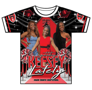 "Kelsey's Red Carpet" Custom Designed Graduation 3D shirt
