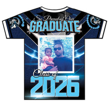 Load image into Gallery viewer, “London” Custom Designed 3D Graduation shirt
