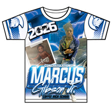 Load image into Gallery viewer, “Marcus Gibson” Custom Designed 3D Graduation shirt
