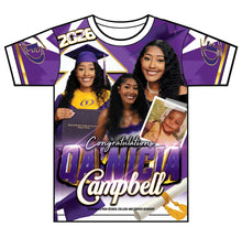 Load image into Gallery viewer, “Qa'Nicia” Custom Designed 3D Graduation shirt
