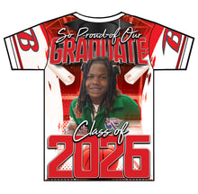 Load image into Gallery viewer, “Ty'Ree” Custom Designed 3D Graduation shirt
