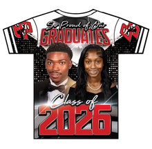 Load image into Gallery viewer, “Xavier and Kaniya” Custom Designed 3D Graduation shirt
