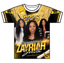 Load image into Gallery viewer, “Zayriah” Custom Designed 3D Graduation shirt
