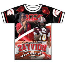 Load image into Gallery viewer, “Zayvion” Custom Designed 3D Graduation shirt
