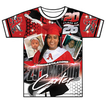 Load image into Gallery viewer, “Zy'Rhianna” Custom Designed 3D Graduation shirt
