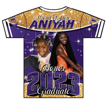Load image into Gallery viewer, &quot;Aniyah Hall&quot; Custom Designed Graduation 3D shirt
