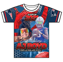 Load image into Gallery viewer, &quot;AJ&quot; Custom Designed Graduation 3D shirt
