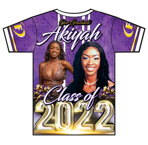 "Akiyah" Custom Designed Graduation 3D shirt