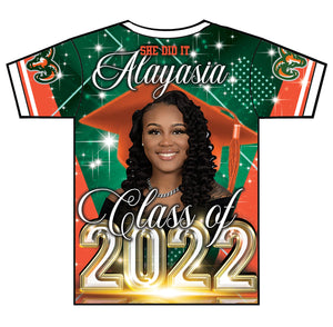 "Alayasia" Custom Designed Graduation 3D shirt