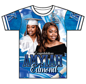 "Amiyah Edmond" Custom Designed Graduation 3D shirt