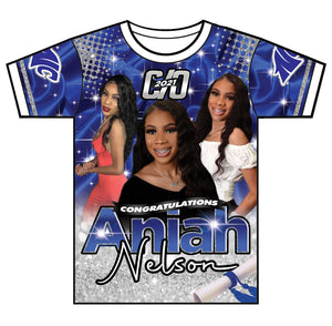 "Aniah Nelson" Custom Designed Graduation 3D shirt
