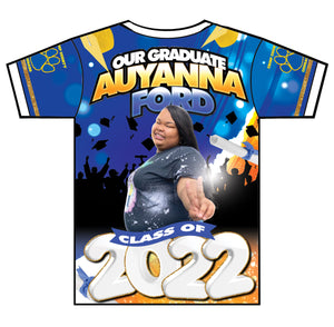 "Auyanna" Custom Designed Graduation 3D shirt