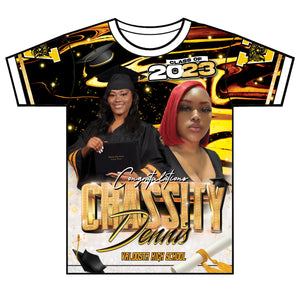 "Chassity" Custom Designed Graduation 3D shirt