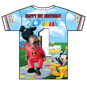 "Diours Clubhouse" Custom Designed Birthday 3D shirt