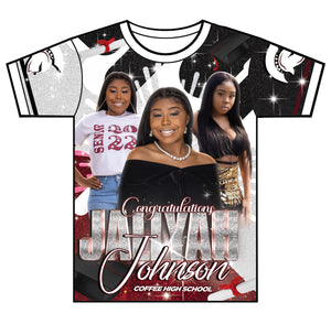 "Jaliyah Johnson" Custom Designed Graduation 3D shirt