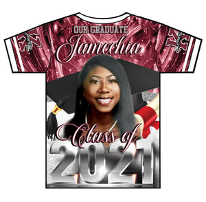 "Jamechia" Custom Designed Graduation 3D shirt