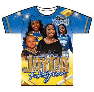 "Jayda" Custom Designed Graduation 3D shirt