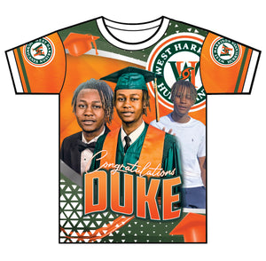 "Duke" Custom Designed Graduation 3D shirt