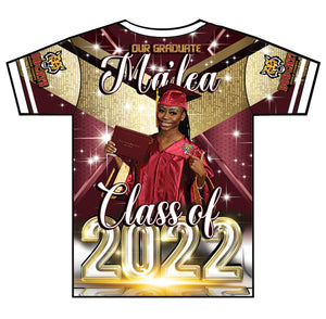 "Malea" Custom Designed Graduation 3D shirt