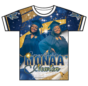 "Monaa'" Custom Designed Graduation 3D shirt