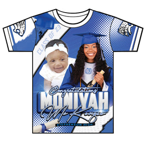 "Moniyah" Custom Designed Graduation 3D shirt