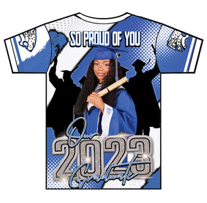 "Moniyah" Custom Designed Graduation 3D shirt