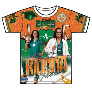 "Nurse Kionna" Custom Designed Graduation 3D shirt