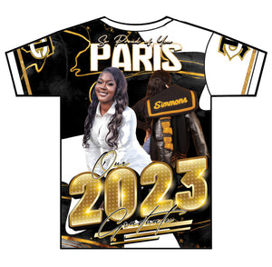 "Paris" Custom Designed Graduation 3D shirt