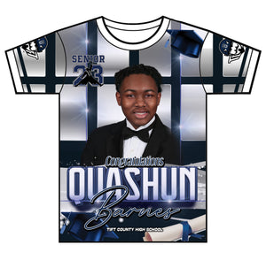 "Quashun" Custom Designed Graduation 3D shirt