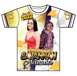 "Savannah" Custom Designed Graduation 3D shirt