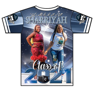 "Sharriyah" Custom Designed Graduation 3D shirt