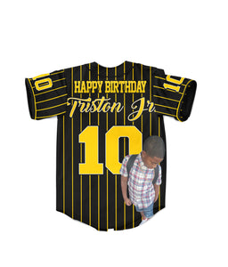 "Striped" Custom Designed Birthday 3D Baseball Jersey