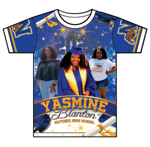 "Yaz" Custom Designed Graduation 3D shirt