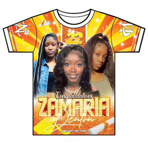 "Zamaria" Custom Designed Graduation 3D shirt