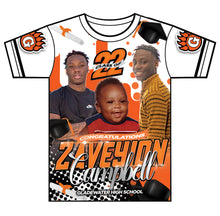 Load image into Gallery viewer, &quot;Zaveyion&quot; Custom Designed Graduation 3D shirt
