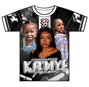 "Ka'myl" Custom Designed Graduation 3D shirt