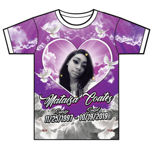 "Forever in our Heart" Custom Designed Memorial 3D shirt
