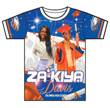Load image into Gallery viewer, &quot;Za&#39;kiya&quot; Custom Designed Graduation 3D shirt
