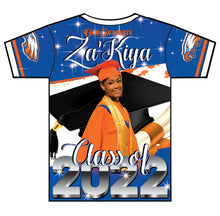 Load image into Gallery viewer, &quot;Za&#39;kiya&quot; Custom Designed Graduation 3D shirt

