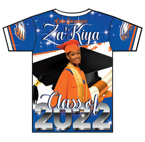 "Za'kiya" Custom Designed Graduation 3D shirt